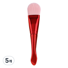 주앙오브제 레인 실리콘미용브러쉬, 06 분홍색 부드러운 모피 밝은 빨간색 막대, 5개