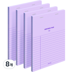 모트모트 라이팅 패드 노트 B6, 메리 퍼플, 60매, 8개