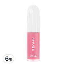 Amuse Makeup 粉霧絲絨唇釉, 6個, 04 粉紅