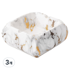 KODACHIEF 인테리어 실내 사각 재떨이 12.5 x 5.8 cm, 화이트골드, 3개