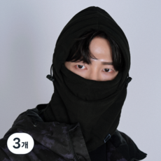 액티제노 방풍 기모 바라클라바, 블랙, 3개