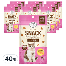 캣퓨어 고양이 딜리셔스 스낵, 40개, 60g, 오리지널