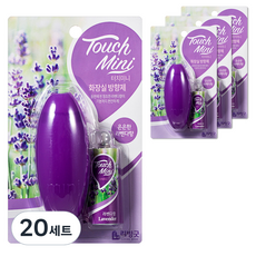 리빙굿 터치미니 화장실 방향제 세트 본품, 13ml, 20개, 라벤다향