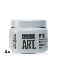 로레알프로페셔널 테크니아트 웹 스컵팅 페이스트 검 왁스, 150ml, 4개