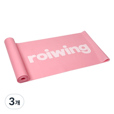 Roiwing 運動乳膠線條彈力帶, 3個, 粉紅色