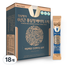 개성고려삼인 진삼명가 6년근 홍삼정 베이직 스틱, 300g, 18개