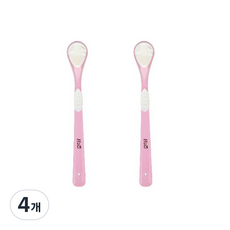 開放空間二合一便攜式舌頭清潔器粉色, 50g, 4個