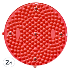 DITT 圓形腳底指壓按摩墊, 紅色, 2個