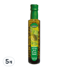 만토바 오가닉 엑스트라 버진 바질 올리브 오일, 250ml, 5개