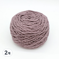 法式繩結彩色棉線 細編織線 2.5mm 100g, 31 柔和梅紫色, 70m