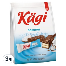 캐기 웨이퍼 미니 코코넛, 104g, 3개