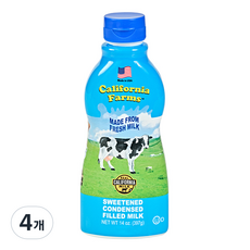 캘리포니아팜스 스위튼드 연유, 397g, 4개