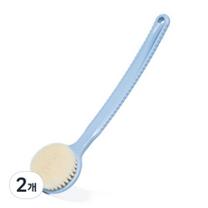頂級二合一按摩身體刷, 藍色, 1入, 2個