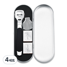 수벌리 미르홈퍼니 발 뒤꿈치 굳은살 제거기 블랙 + 칼날 20p + 틴케이스 세트, 4세트