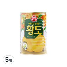 오뚜기 황도 통조림 반절, 400g, 5개