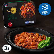 크레잇 숯불향 돼지구이 (냉동), 3개, 400g