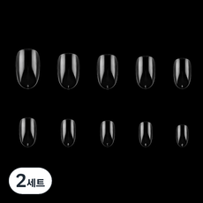 2 ZPACK短橢圓美甲片 500入, 透明, 2組