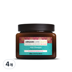 아르가니케어 아르간 오일 헤어 마스크팩 컬러모발용, 4개, 500ml