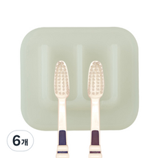 FLaiTO 矽膠吸力多用牙刷架, 半透明, 6個