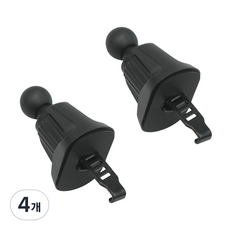 redbean 車用掛鉤旋轉式出風口支架 DIAM, 4個, 黑色