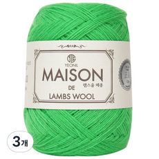 연일섬유 램스울 메종 뜨개실, 25연녹, 3개