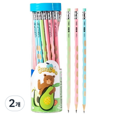 deLi 得力 管裝彩色六角橡皮擦鉛筆 2B EC024, 混色, 60個