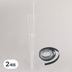 joyparty 氣球展示架+氣球裝飾帶 4入, 2組, 透明