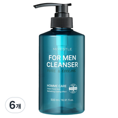 미에뜰 쿨링 남성청결제, 500ml, 6개