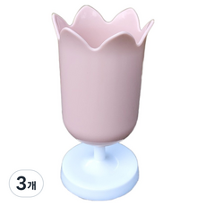 공룡마켓 튤립 감성 인테리어 다기능 데스크 펜 홀더, 핑크색, 3개