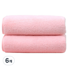 Woni's 洗臉毛巾 85g 棉紗, 6個, 粉紅色