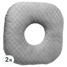 그리뉴얼 메모리폼 귀눌림 방지 베개, 딥그레이, 2개