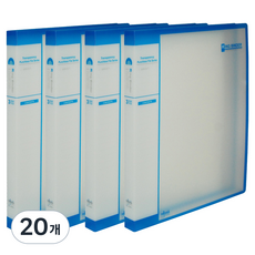 마이다스 PP투명 O링 바인더 3공 민 2cm A4, 청색, 20개