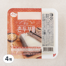 맑은물에 국산촌두부 찌개용, 4개, 300g