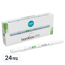 MORRIS 竹製雙頭水性彩色筆, 06 淺綠色, 24個