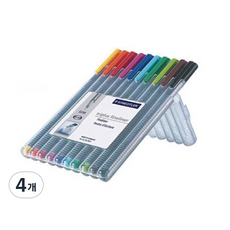 STAEDTLER 施德樓 334 細字筆組 SB10, 混合色, 4個