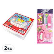 JONG IE NARA 11000雙面色紙盒 300張+Gukyo SAXA飛蓋剪刀 粉色組, 2套, 30 種顏色