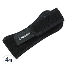 가와사키 무릎 보호대 KF-3403, 블랙, 4개