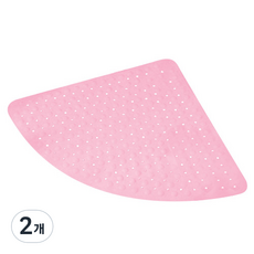 비제스코 욕실 샤워 발바닥 부채 지압 매트 VIV-B8 54 x 54 cm, 핑크, 2개