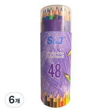 모노그라피 프리미엄 드로잉 색연필17.5cm, 48색, 6개