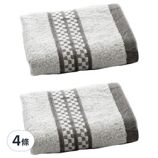 SHING LONG TEXTILE 台灣興隆毛巾 史克威爾美棉竹炭毛巾, 2包, 灰色