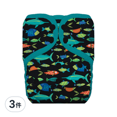 THIRSTIES 成長型 口袋式布尿布 一般款, Fish Tales, 3件