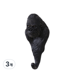 아필코 벽걸이 동물후크 3p, 고릴라, 3개