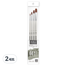 루벤스 661F 인조모 유화붓 4종 세트, 2세트, 1, 4, 8, 12호