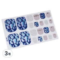 Bluecozy DIY足部美甲貼片 腳部裝飾貼紙, 3個, Type 05