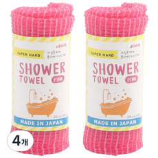 아이센 샤워타올 슈퍼하드 29000-2, 핑크, 1개입, 4개