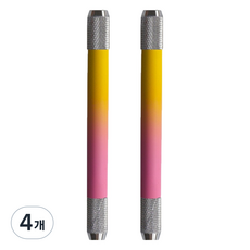 미소로운 양방향 연필깍지, 그라데이션옐로우핑크, 4개