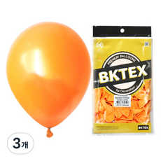 Bk Latex 標準15cm氣球, 3個, 橘色