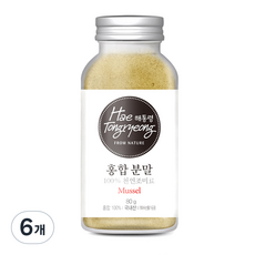 해통령 천연 홍합 분말, 80g, 6개