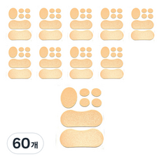 앞날창창 뒤꿈치 패드 스티커 혼합 7p, 60개