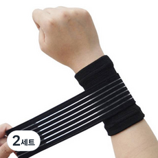 Infi Shop 雙重加壓護腕 2件組, 2套, 黑色